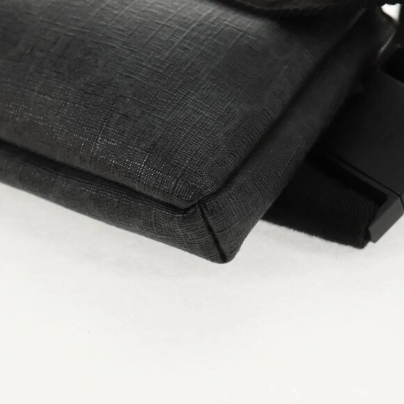 GUCCI GG Supreme Waist bag PVC Black Silver 161833 Auth 146624V - Picture 4 of 16